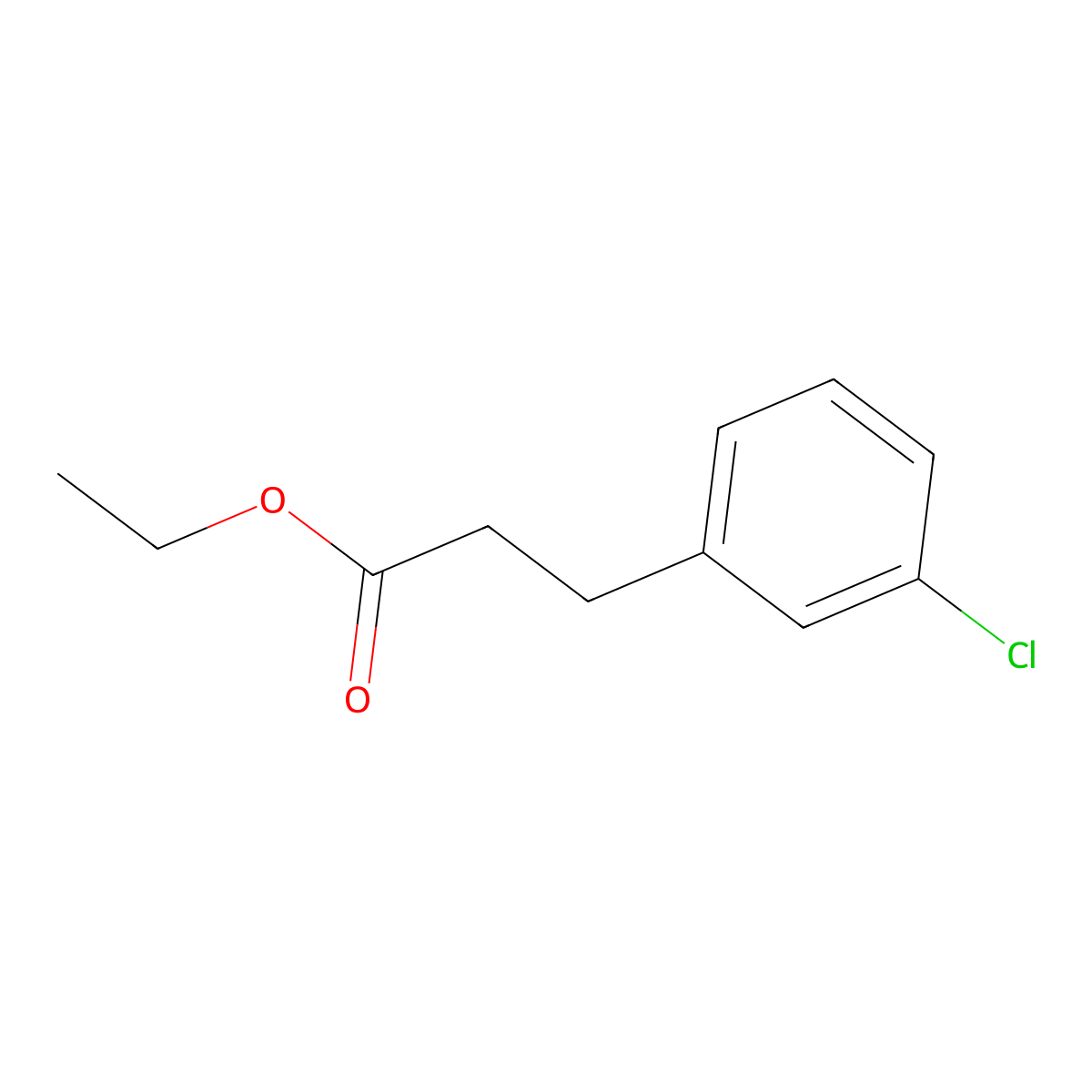 Ethyl 3-(3-chlorophenyl)propanoate molecular structure, CAS 7116-35-0