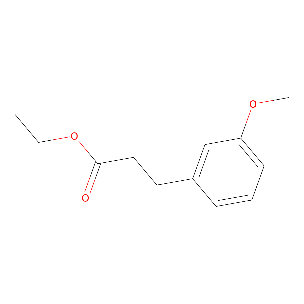 Ethyl 3-(3-methoxyphenyl)propanoate molecular structure, CAS 7116-39-4