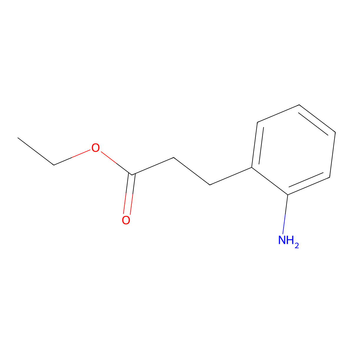 Ethyl 3-(2-aminophenyl)propanoate molecular structure, CAS 7116-43-0
