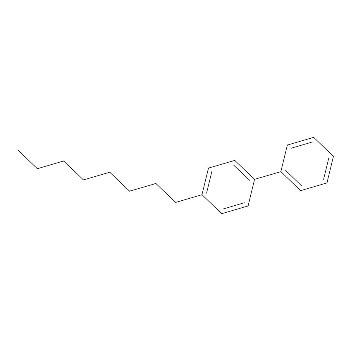 1,1'-Biphenyl, 4-octyl- molecular structure, CAS 7116-97-4