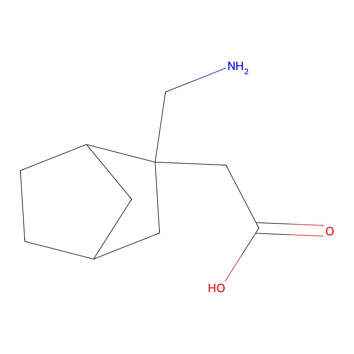 2-[2-(Aminomethyl)bicyclo[2.2.1]heptan-2-yl]acetic acid molecular structure, CAS 711600-78-1
