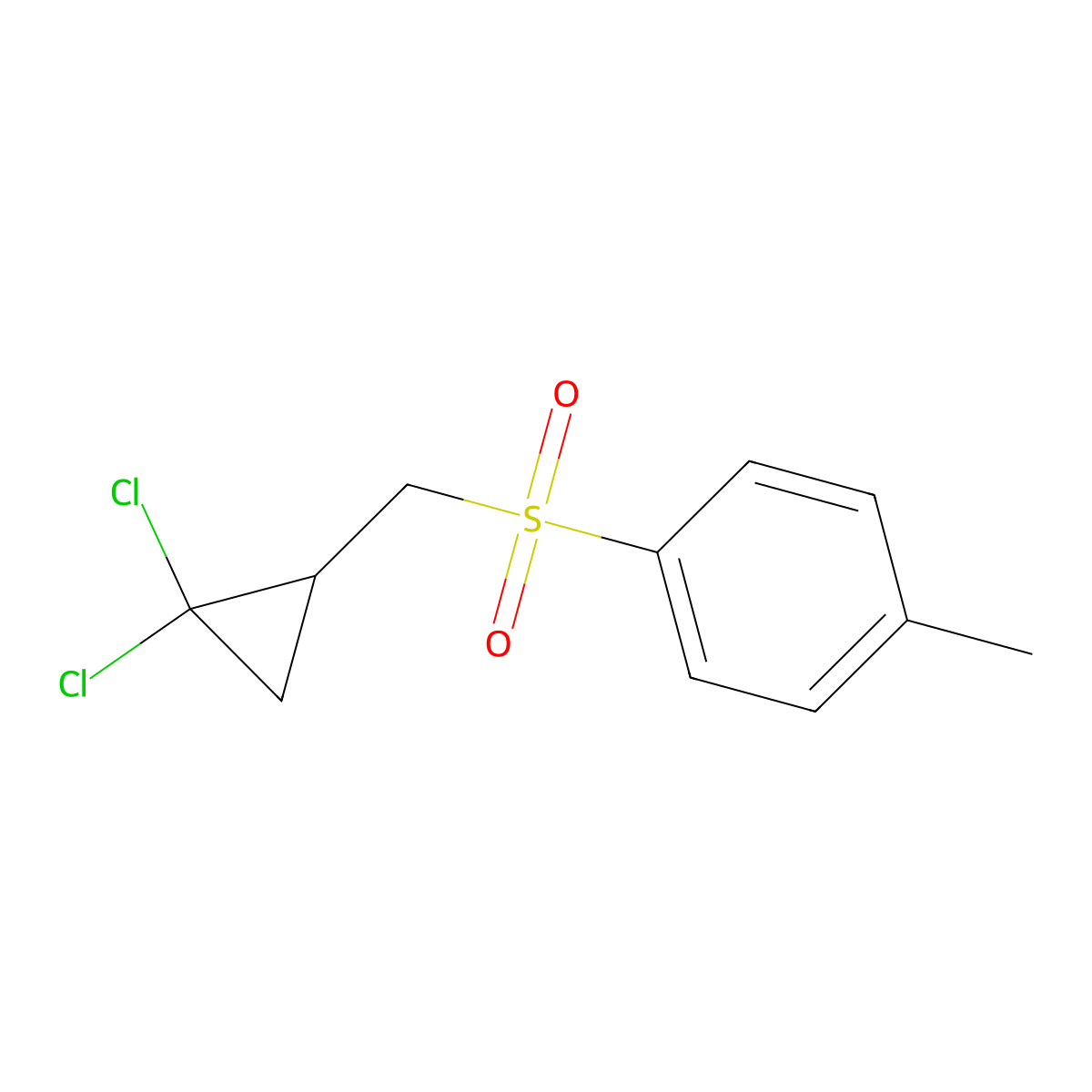1-{[(2,2-Dichlorocyclopropyl)methyl]sulfonyl}-4-methylbenzene molecular structure, CAS 71161-89-2