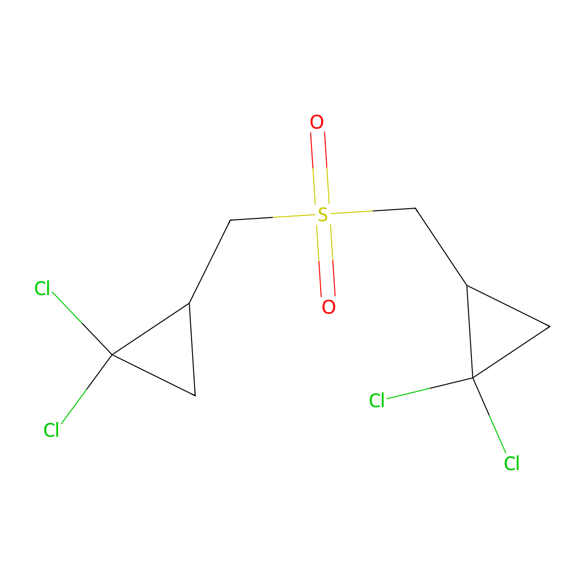 Cyclopropane, 1,1'-[sulfonylbis(methylene)]bis[2,2-dichloro- molecular structure, CAS 71161-91-6