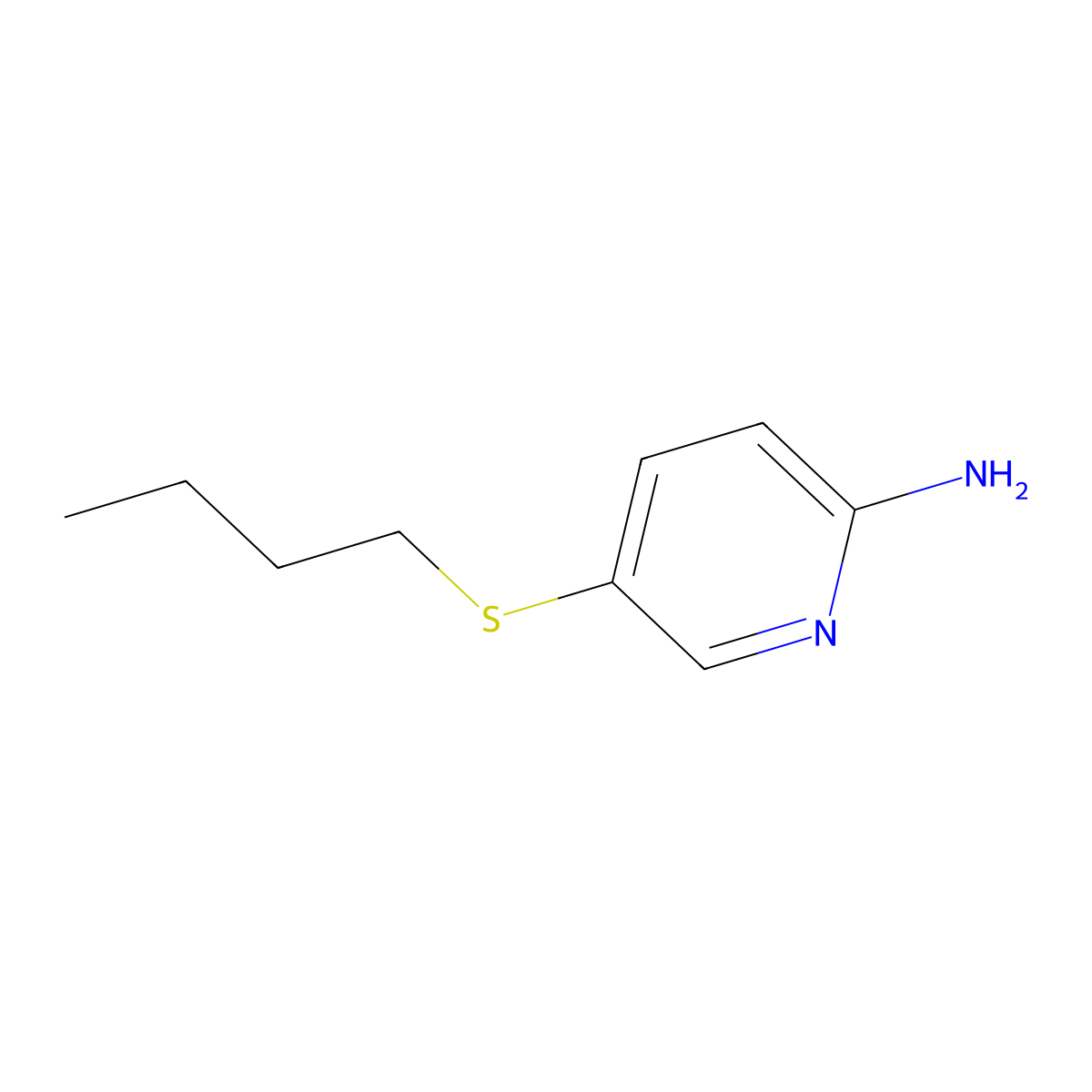 5-(Butylsulfanyl)pyridin-2-amine molecular structure, CAS 71167-95-8