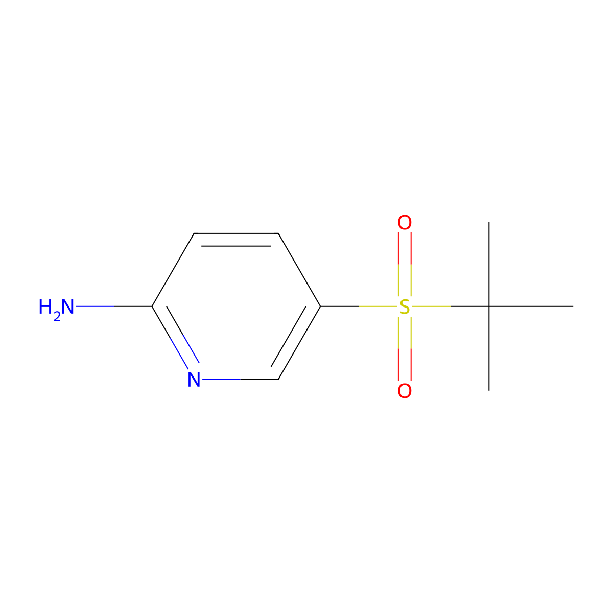 5-(Tert-butylsulfonyl)-2-pyridinamine molecular structure, CAS 71167-98-1