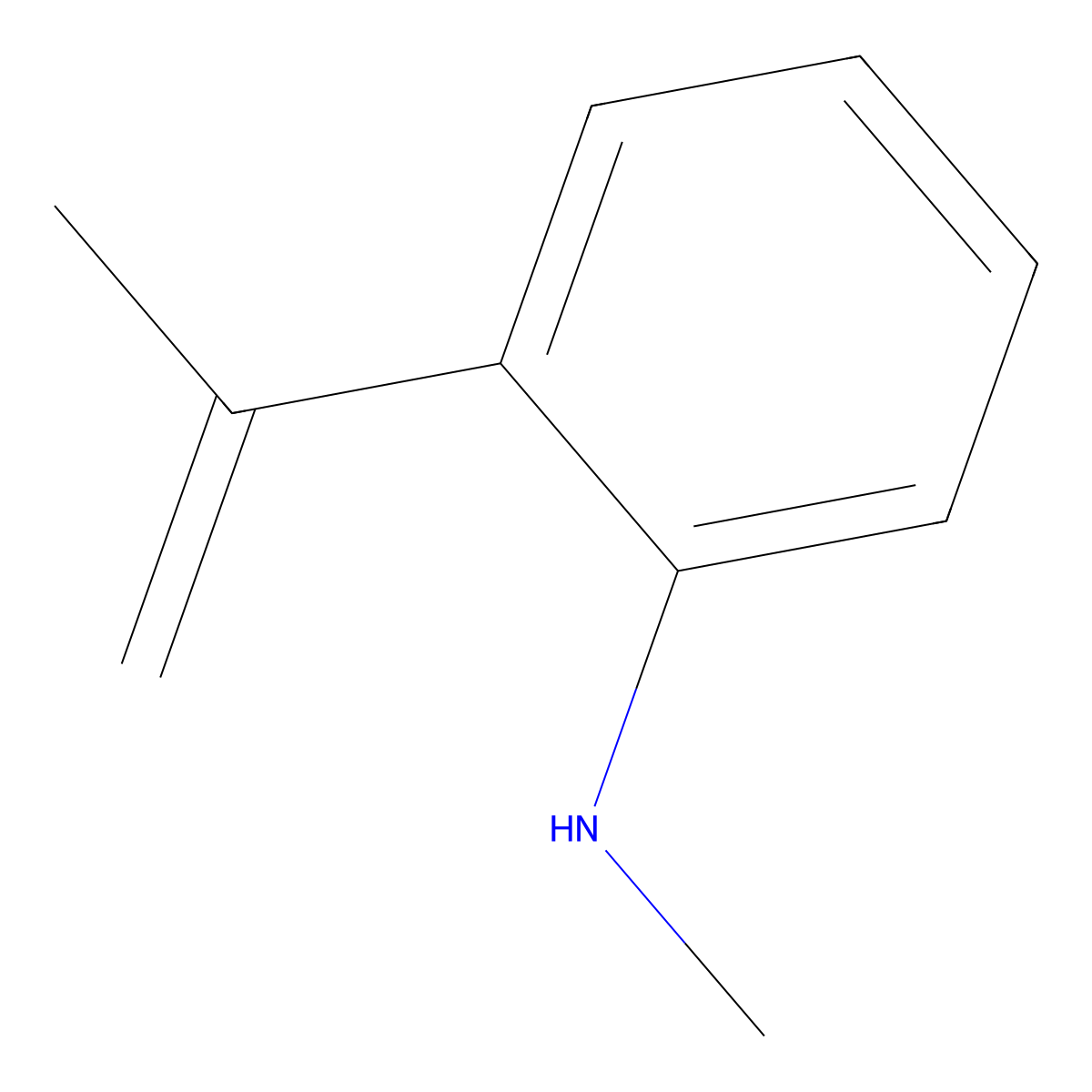 N-Methyl-2-(prop-1-en-2-yl)aniline molecular structure, CAS 7117-17-1