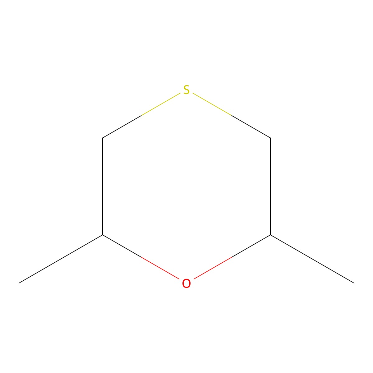 2,6-Dimethyl-1,4-oxathiane molecular structure, CAS 71172-25-3