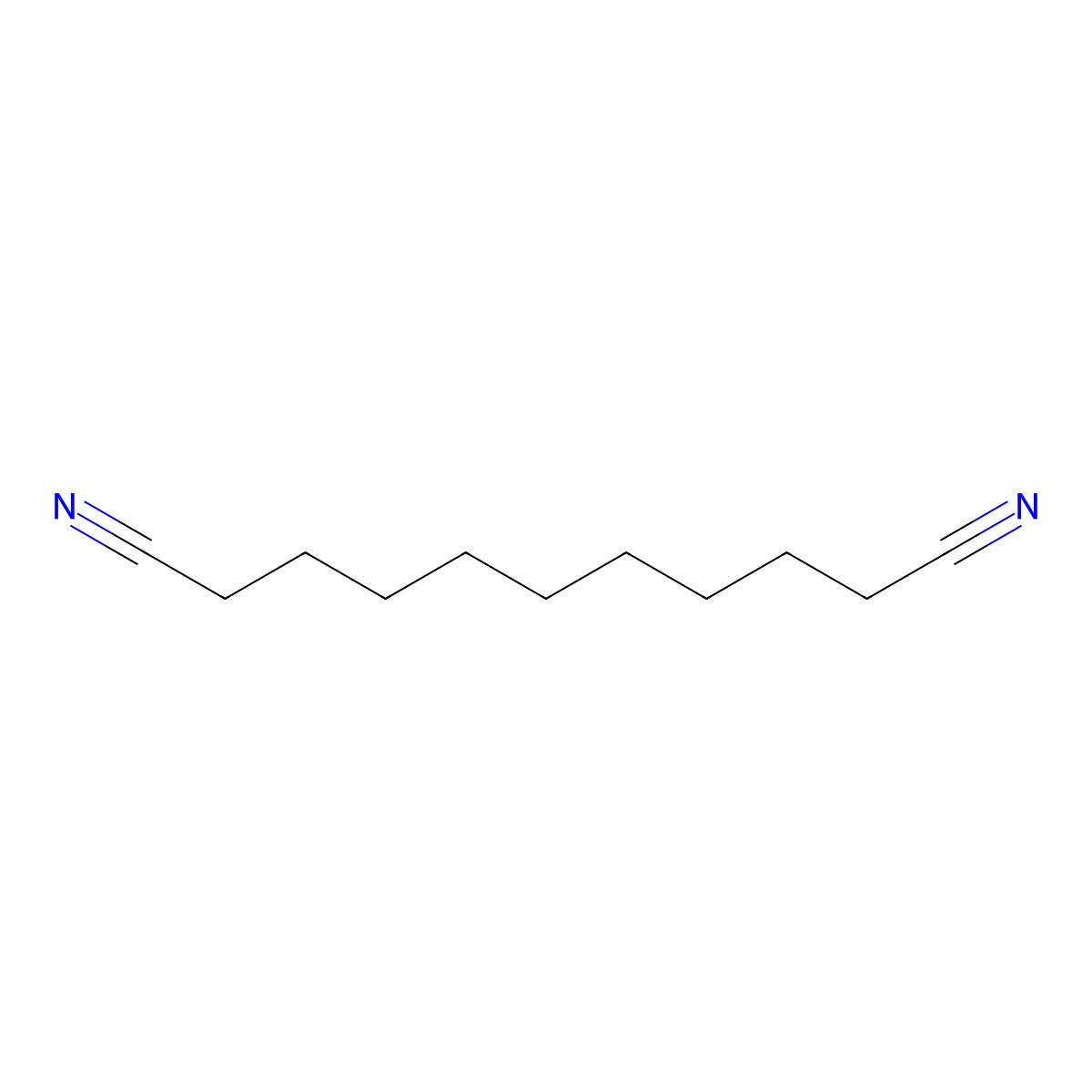 Undecanedinitrile molecular structure, CAS 71172-36-6