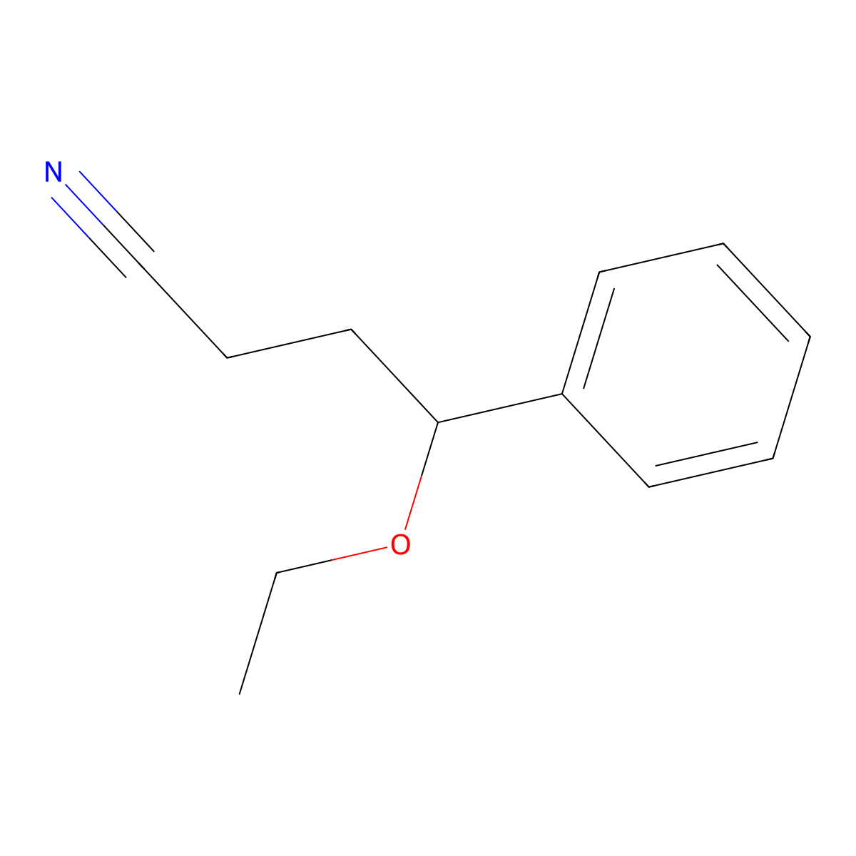 gamma-Ethoxybenzenebutanenitrile molecular structure, CAS 71172-39-9