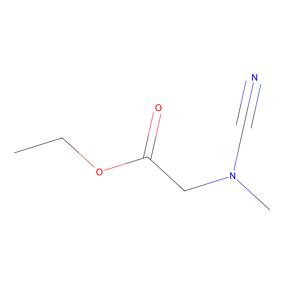 Ethyl 2-[cyano(methyl)amino]acetate molecular structure, CAS 71172-40-2