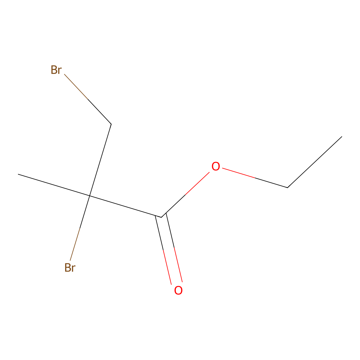 Ethyl 2,3-dibromo-2-methylpropanoate molecular structure, CAS 71172-41-3