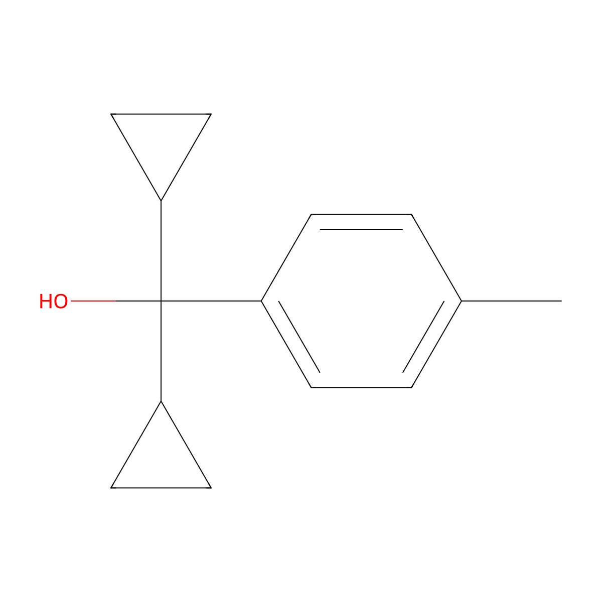 alpha,alpha-Dicyclopropyl-4-methylbenzyl alcohol molecular structure, CAS 71172-47-9