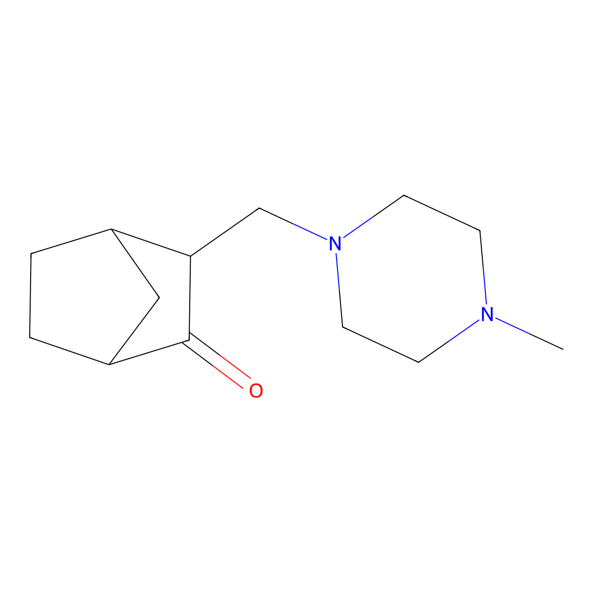 3-(4-Methylpiperazinomethyl)-2-norbornanone molecular structure, CAS 71172-49-1