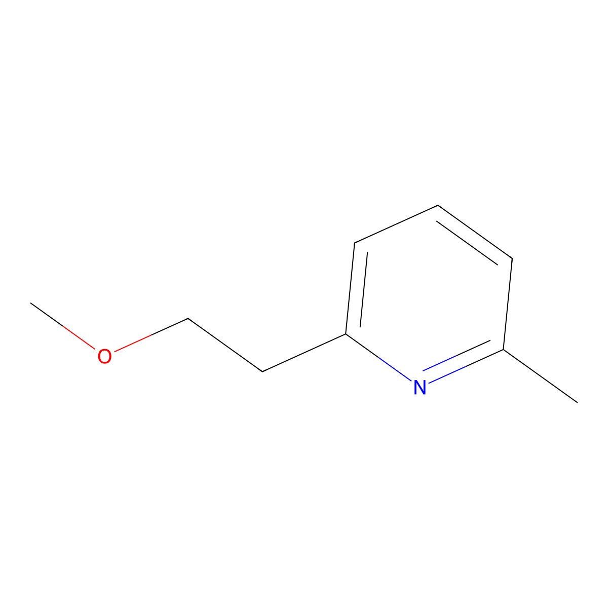 2-(2-Methoxyethyl)-6-methylpyridine molecular structure, CAS 71172-56-0