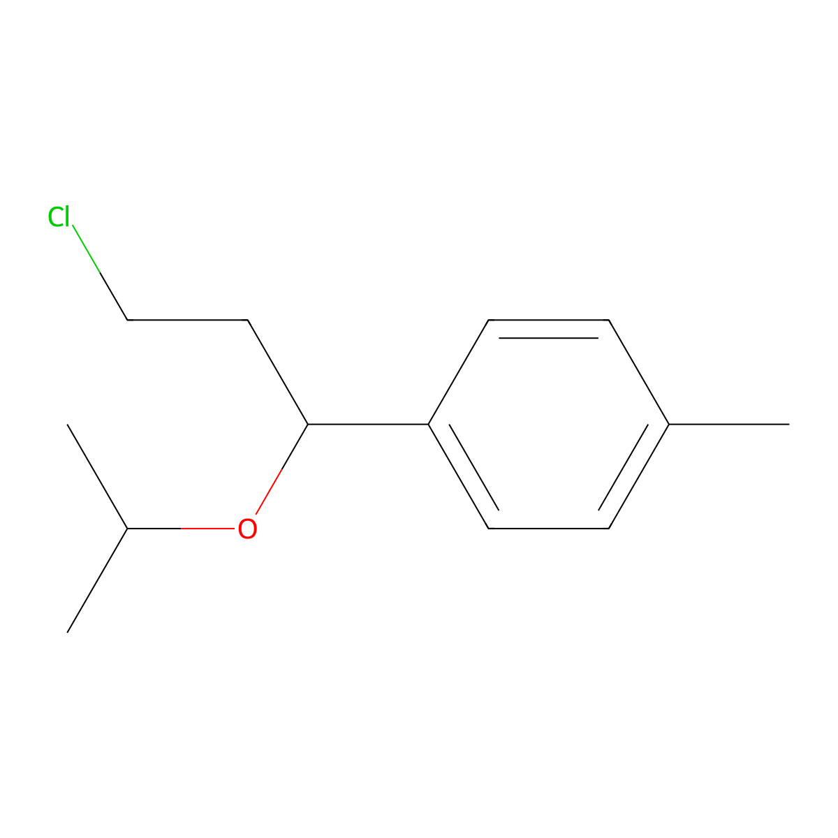 4-(3-Chloro-1-(1-methylethoxy)propyl)toluene molecular structure, CAS 71172-61-7