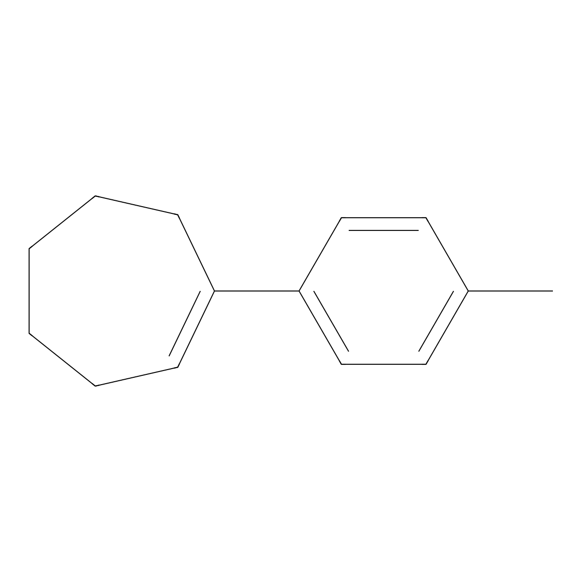1-(4-Methylphenyl)cycloheptene molecular structure, CAS 71172-69-5