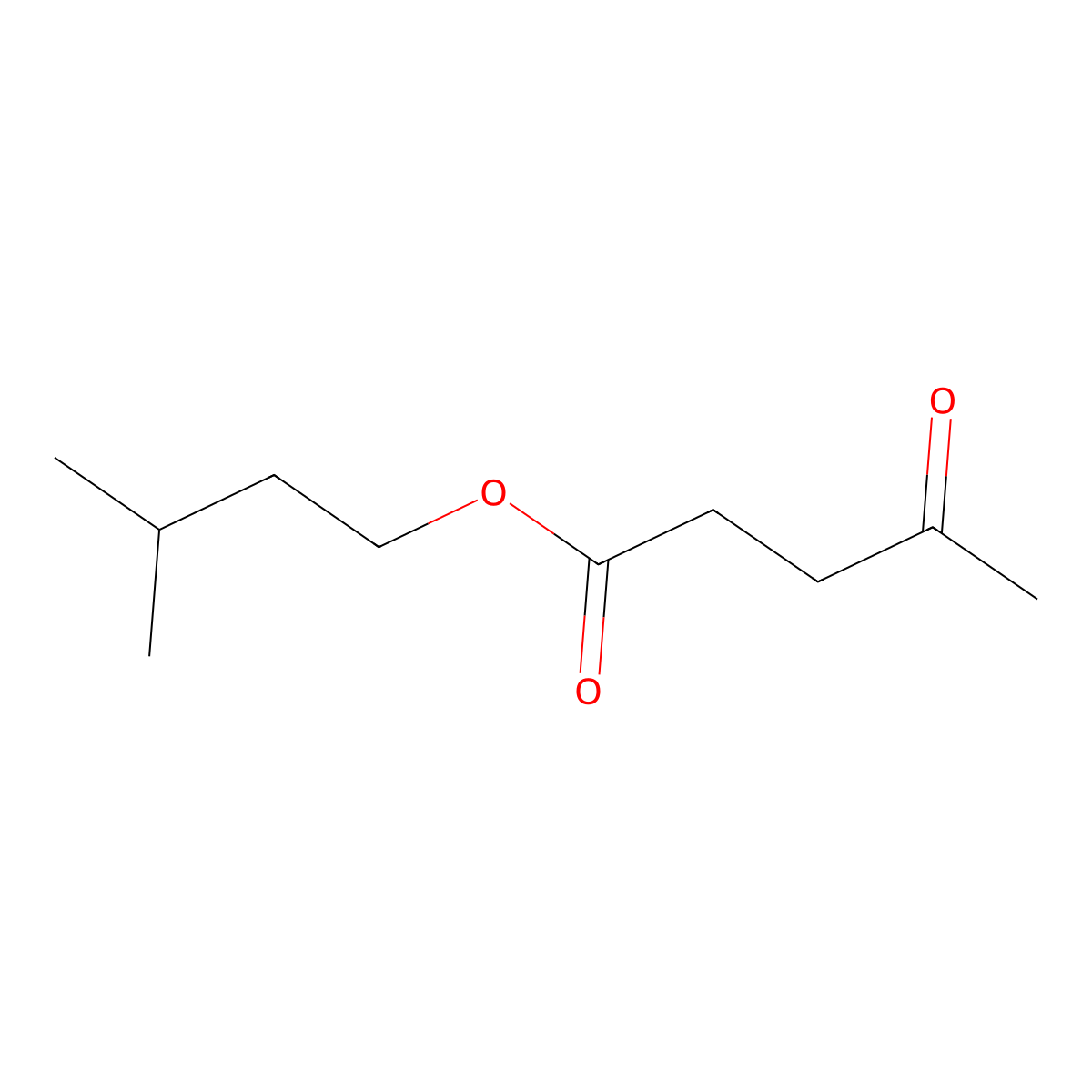 Isoamyl levulinate molecular structure, CAS 71172-75-3