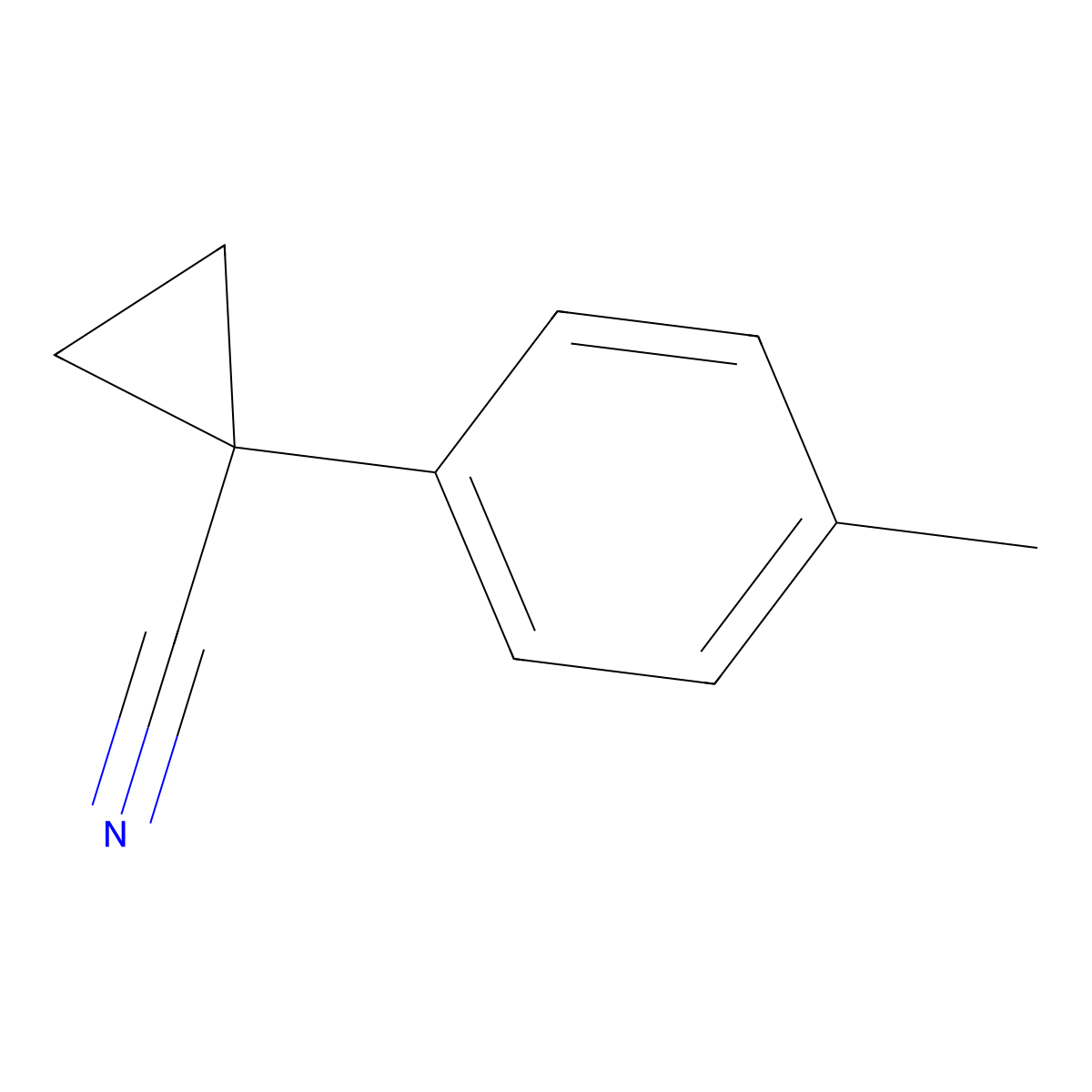 1-(p-Tolyl)cyclopropanecarbonitrile molecular structure, CAS 71172-78-6