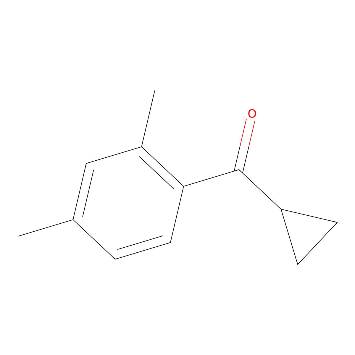 Cyclopropyl 2,4-xylyl ketone molecular structure, CAS 71172-79-7
