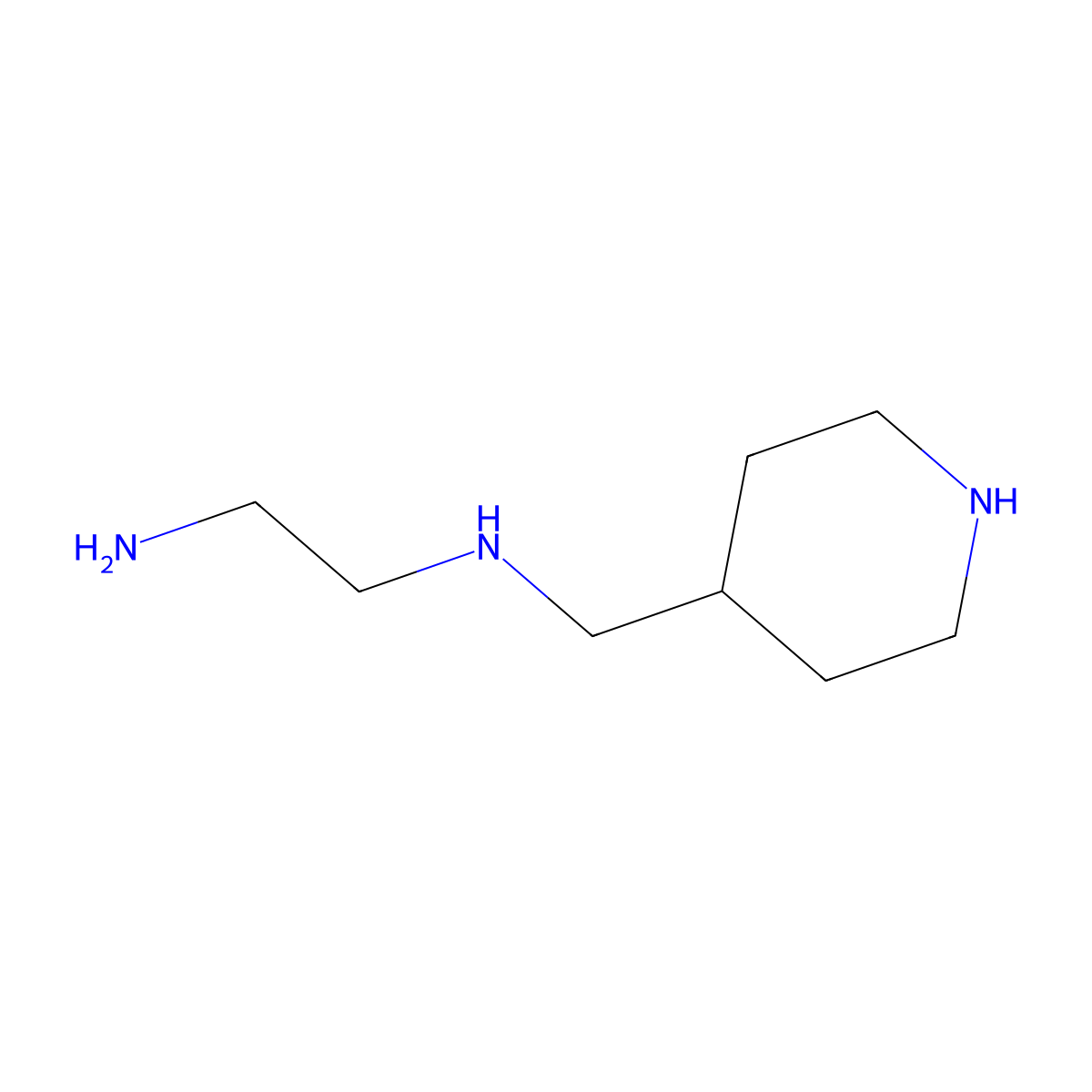 N1-(4-piperidinylmethyl)-1,2-ethanediamine molecular structure, CAS 71172-94-6