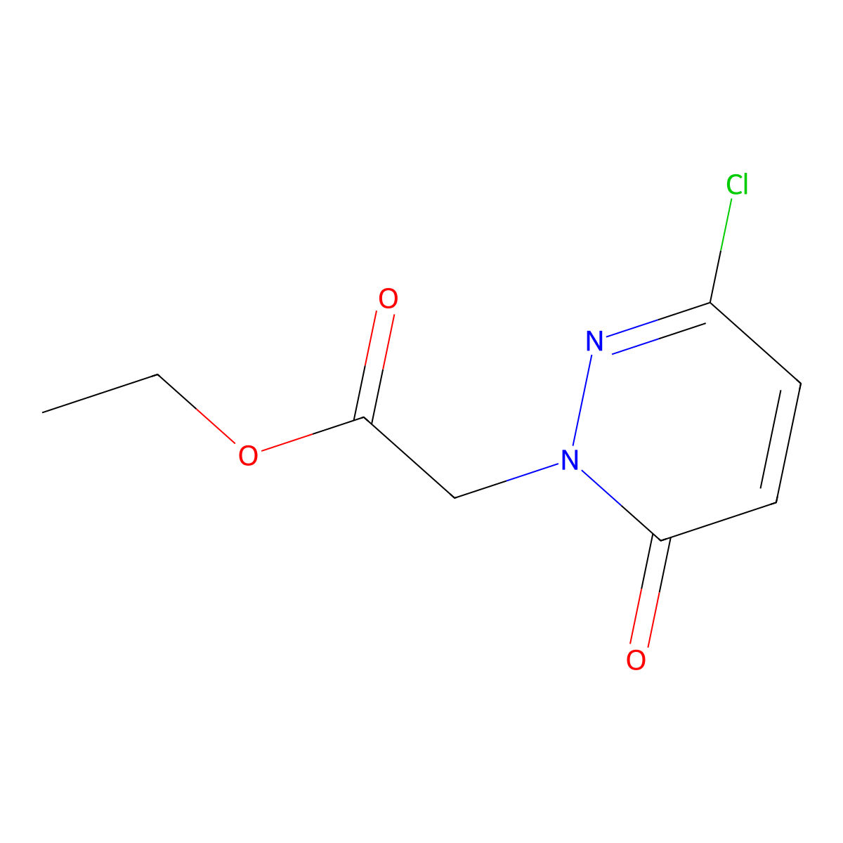 Pyridazineacetic acid, 1-, (6H), 3-chloro-6-oxo-, ethyl ester molecular structure, CAS 71173-10-9