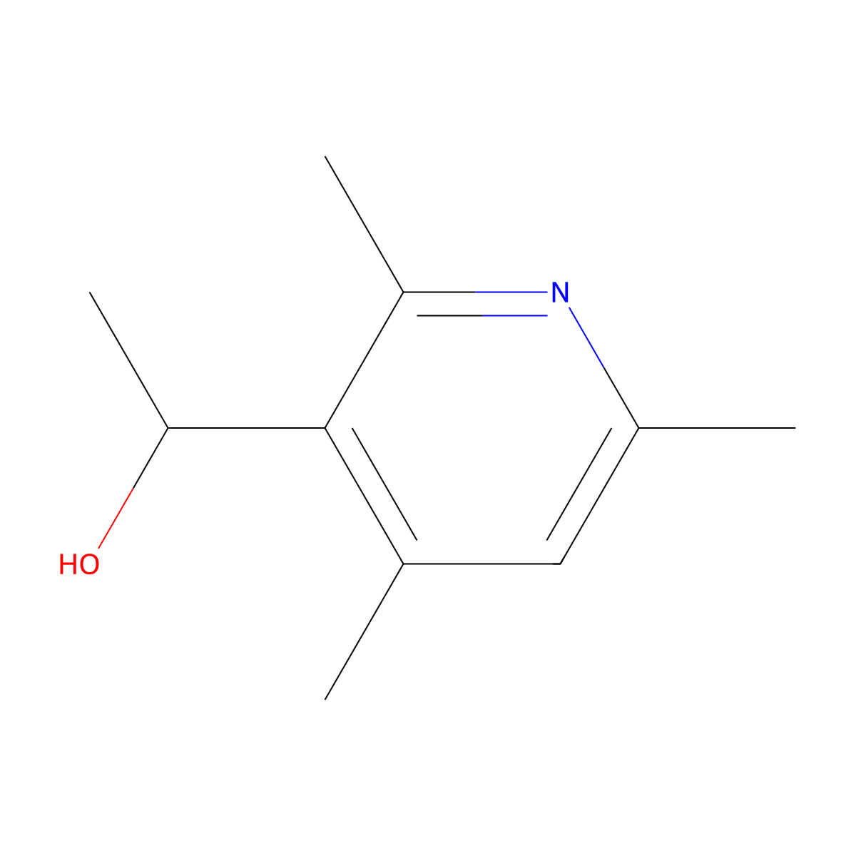 3-Pyridinemethanol, alpha,2,4,6-tetramethyl- molecular structure, CAS 71173-18-7