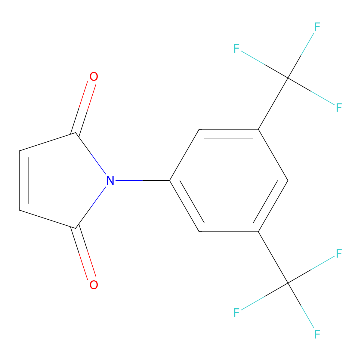 N-[3,5-Bis(trifluoromethyl)phenyl]maleimide molecular structure, CAS 71173-28-9