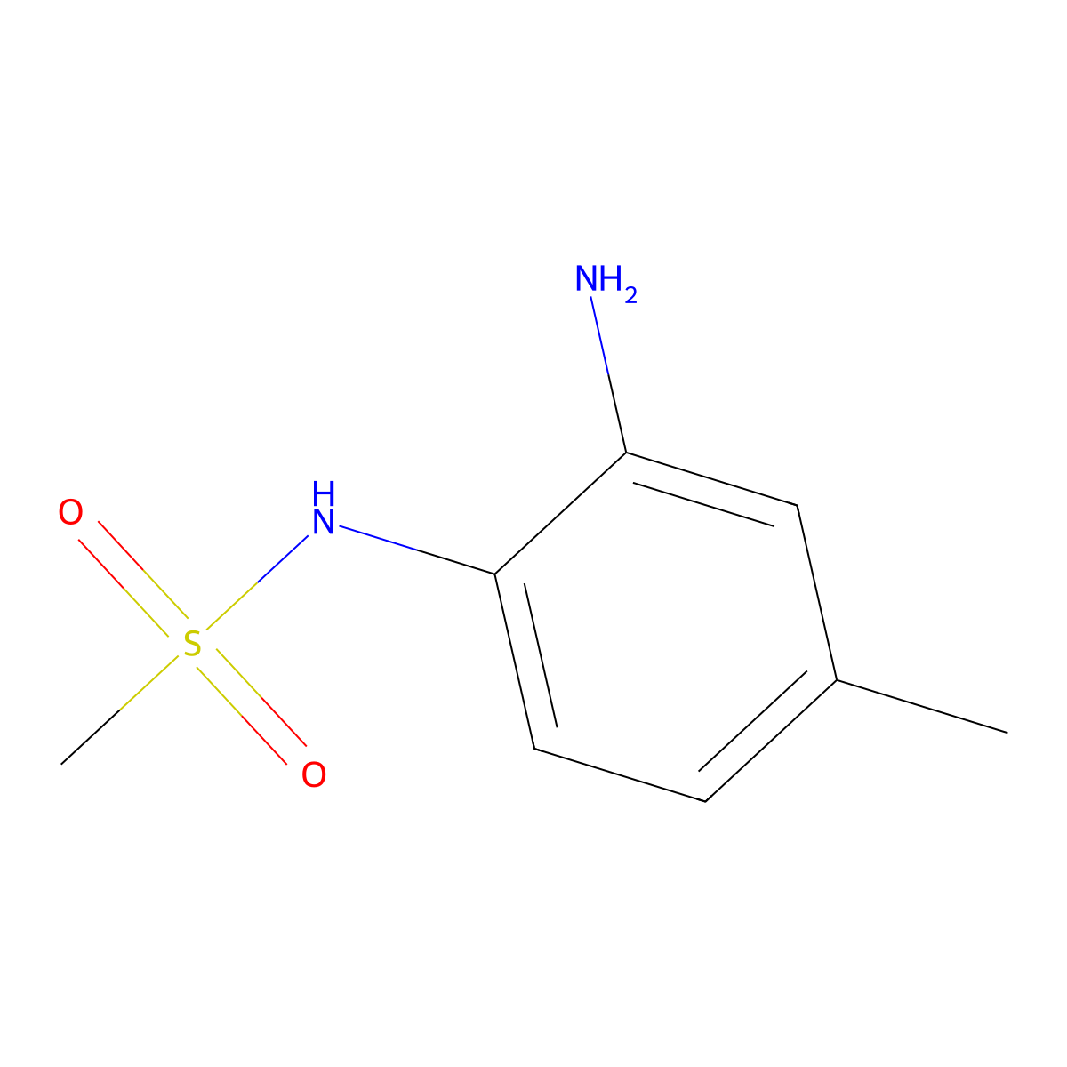 N-(2-amino-4-methylphenyl)methanesulfonamide molecular structure, CAS 71173-42-7