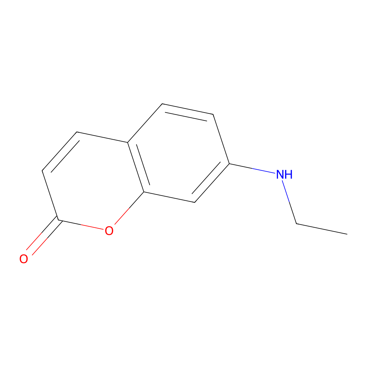 2H-1-Benzopyran-2-one, 7-(ethylamino)- molecular structure, CAS 71173-56-3