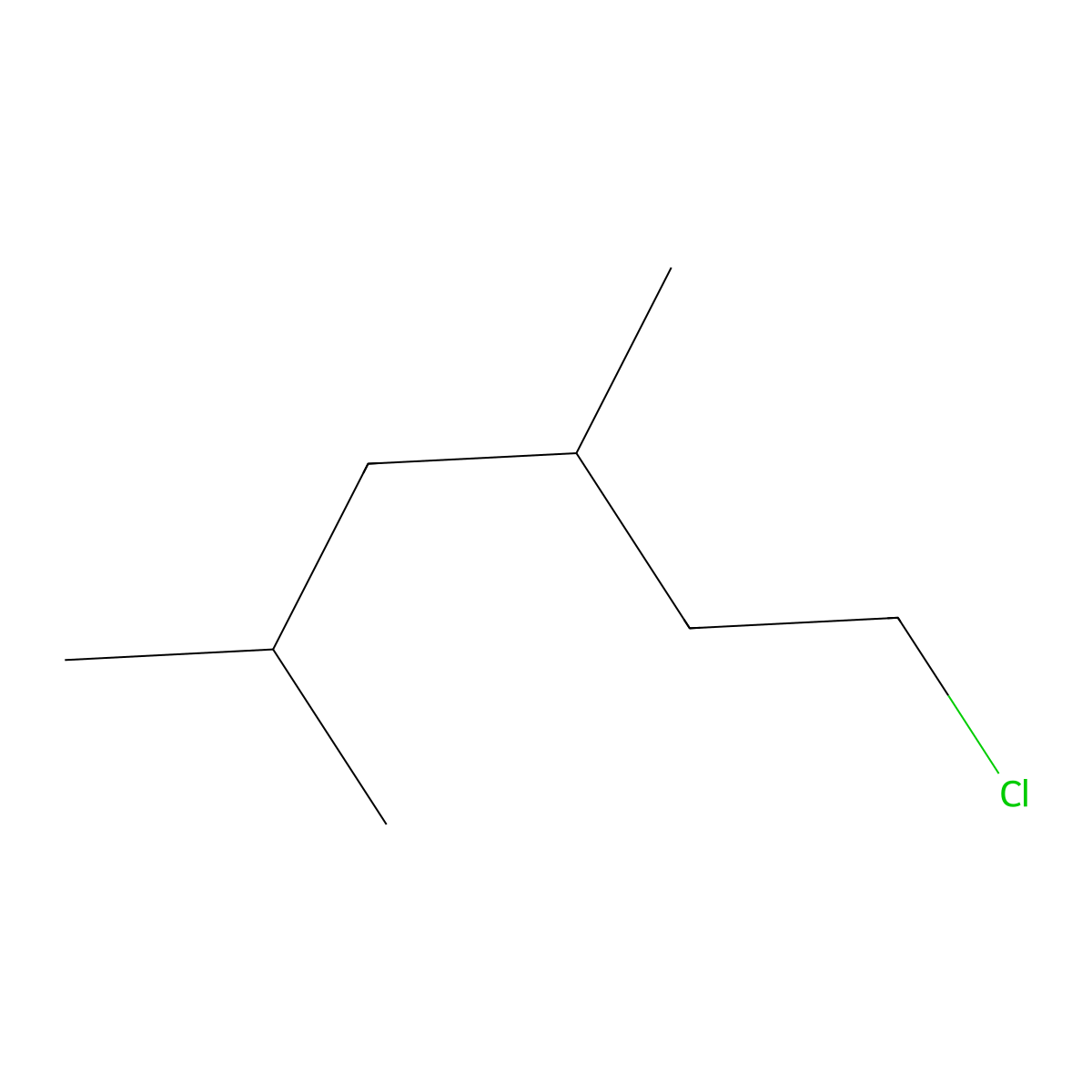 Hexane, 1-chloro-3,5-dimethyl- molecular structure, CAS 71173-66-5