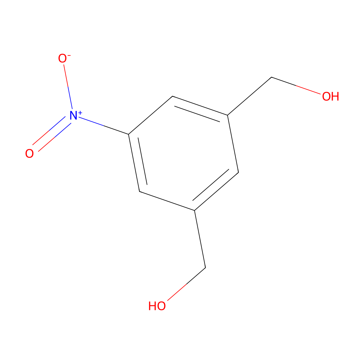 5-Nitro-1,3-benzenedimethanol molecular structure, CAS 71176-55-1