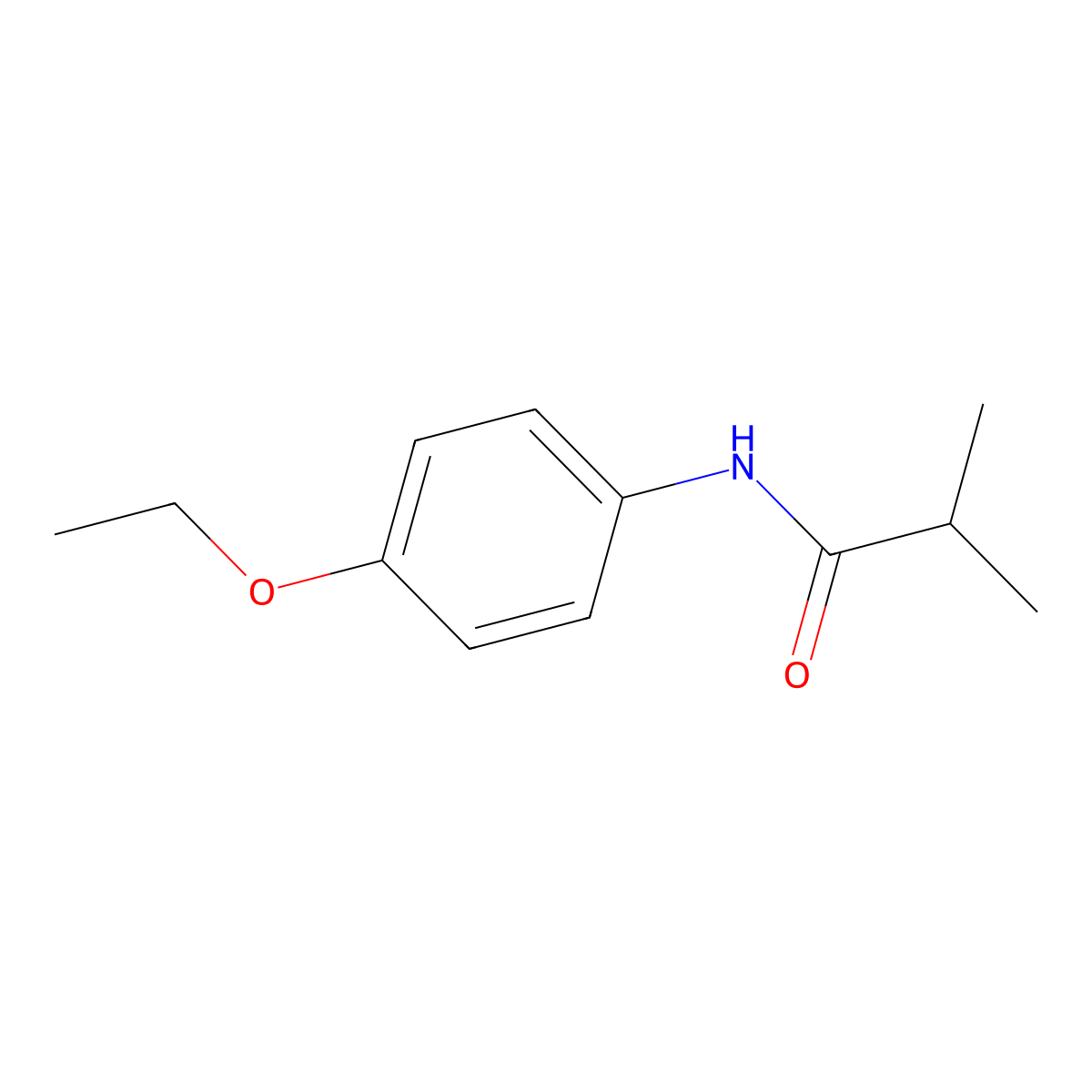 N-(4-ethoxyphenyl)-2-methylpropanamide molecular structure, CAS 71182-36-0