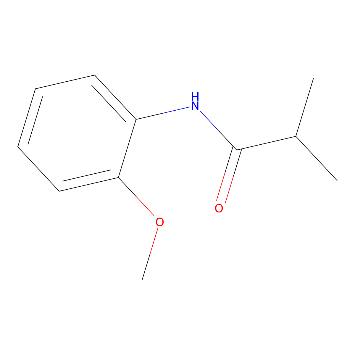 N-(2-methoxyphenyl)-2-methylpropanamide molecular structure, CAS 71182-38-2
