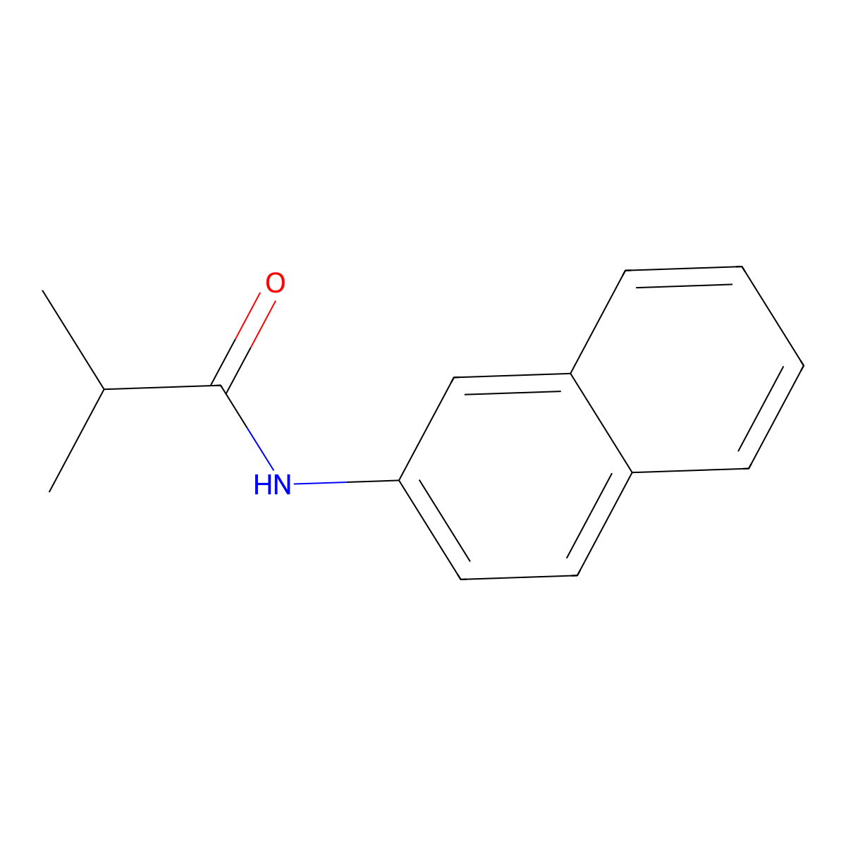 N-Naphthalen-2-yl-isobutyramide molecular structure, CAS 71182-40-6
