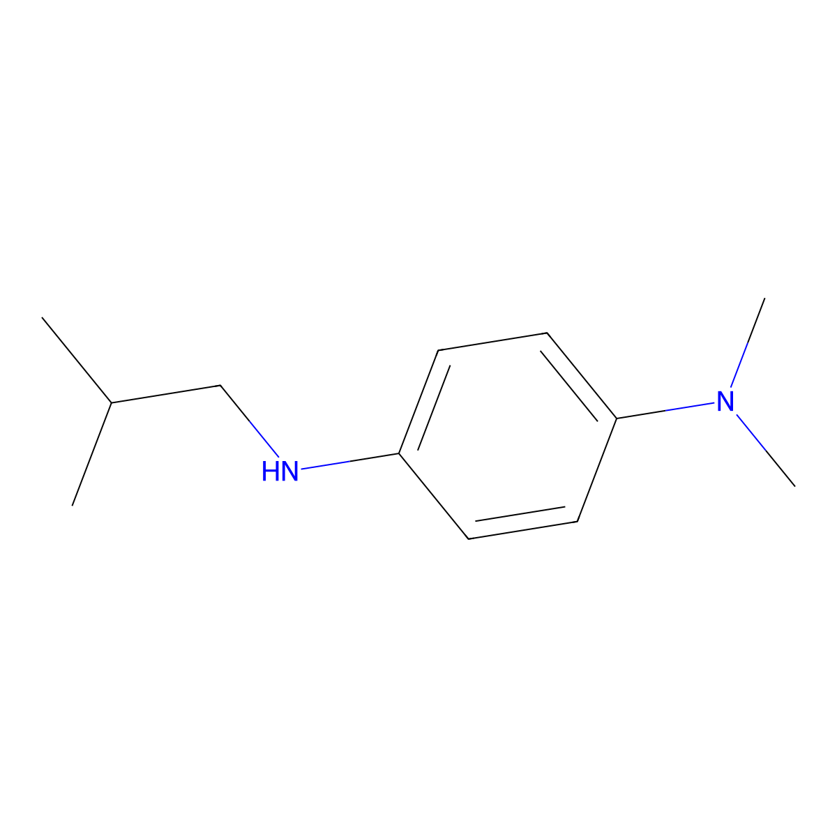 n1-Isobutyl-n4,n4-dimethylbenzene-1,4-diamine molecular structure, CAS 71182-62-2