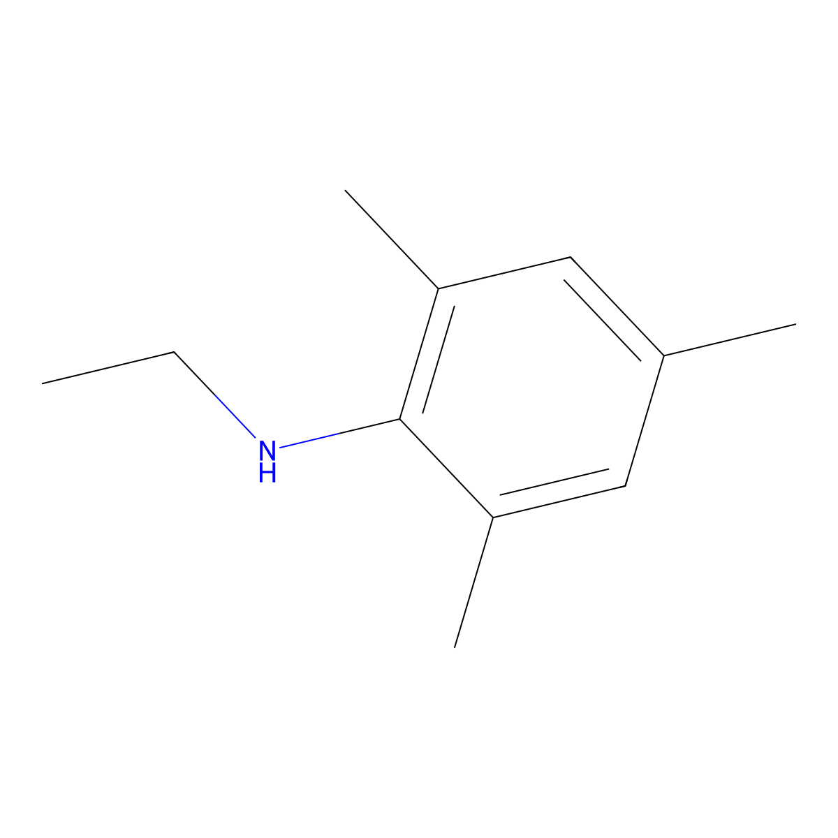 N-Ethyl-2,4,6-trimethylaniline molecular structure, CAS 71182-65-5