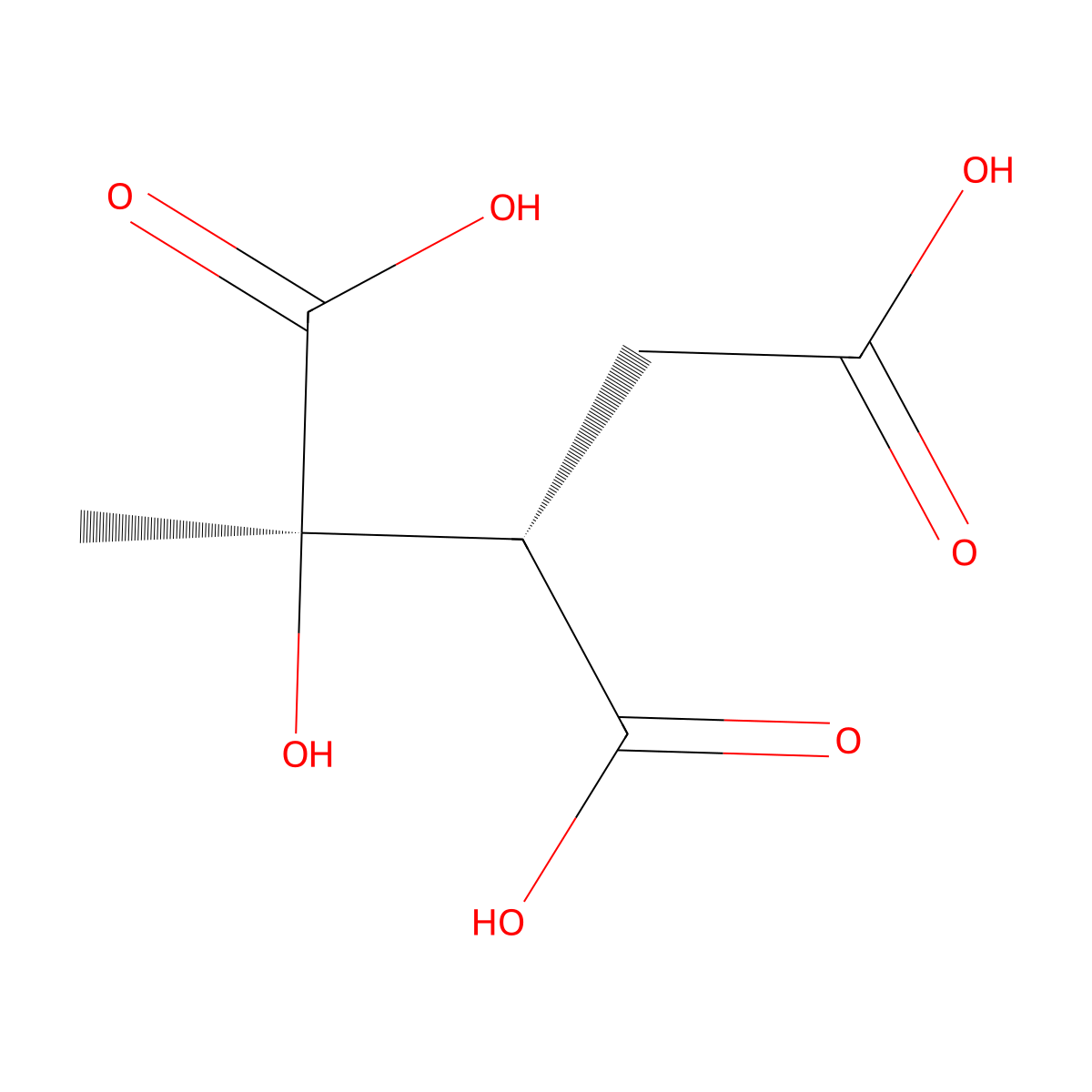 (2S,3R)-3-hydroxybutane-1,2,3-tricarboxylic acid molecular structure, CAS 71183-66-9
