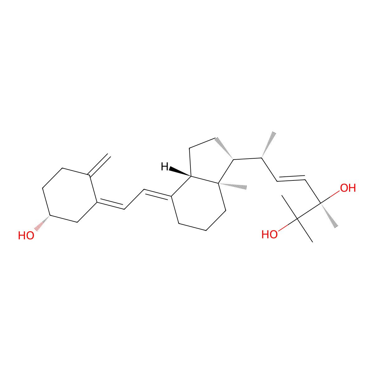 24,25-Dihydroxyvitamin D2 molecular structure, CAS 71183-99-8