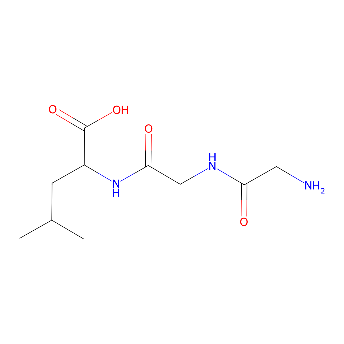 2-[[2-[(2-Aminoacetyl)amino]acetyl]amino]-4-methylpentanoic acid molecular structure, CAS 71184-74-2