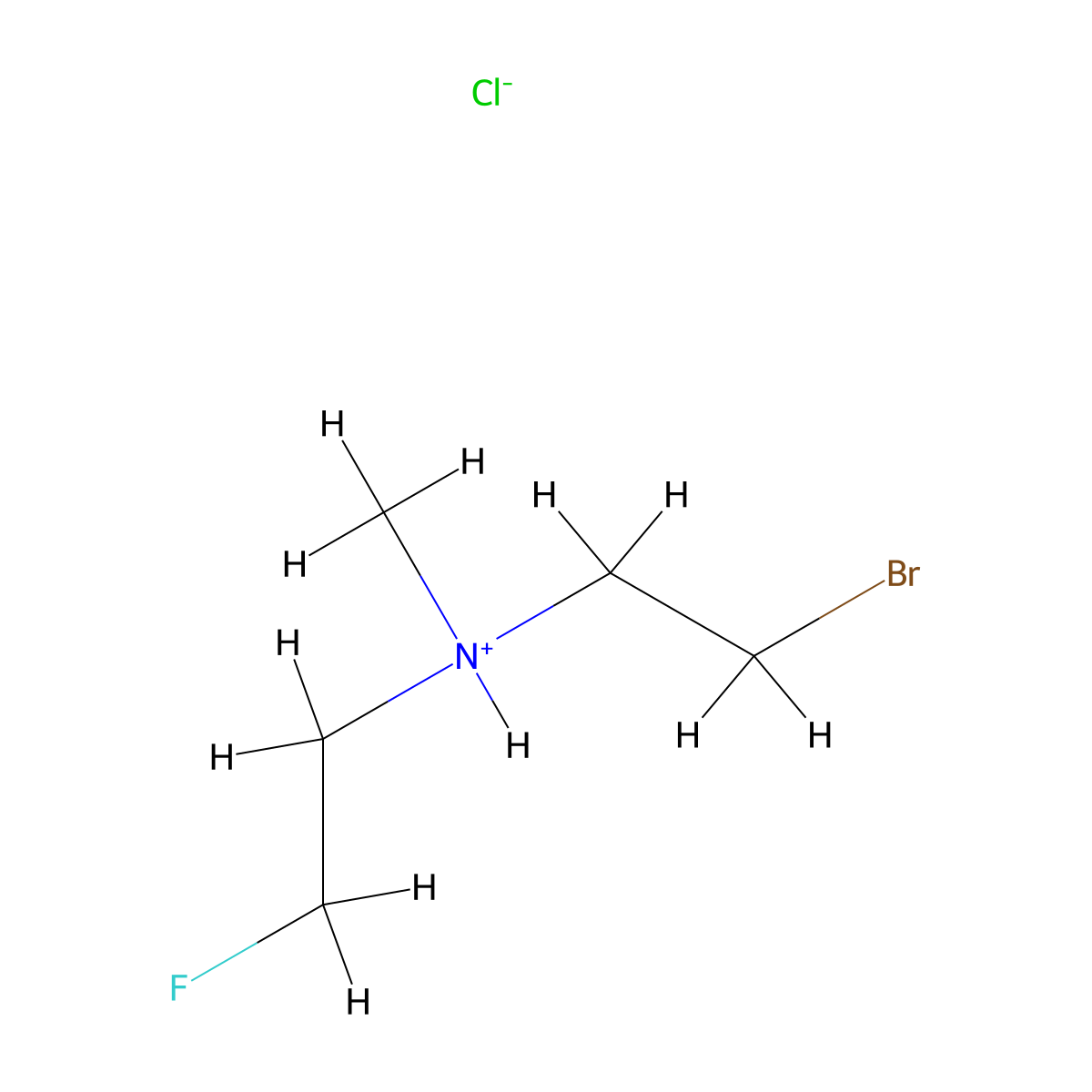 Diethylamine, 2-bromo-2'-fluoro-N-methyl-, hydrochloride molecular structure, CAS 71186-32-8