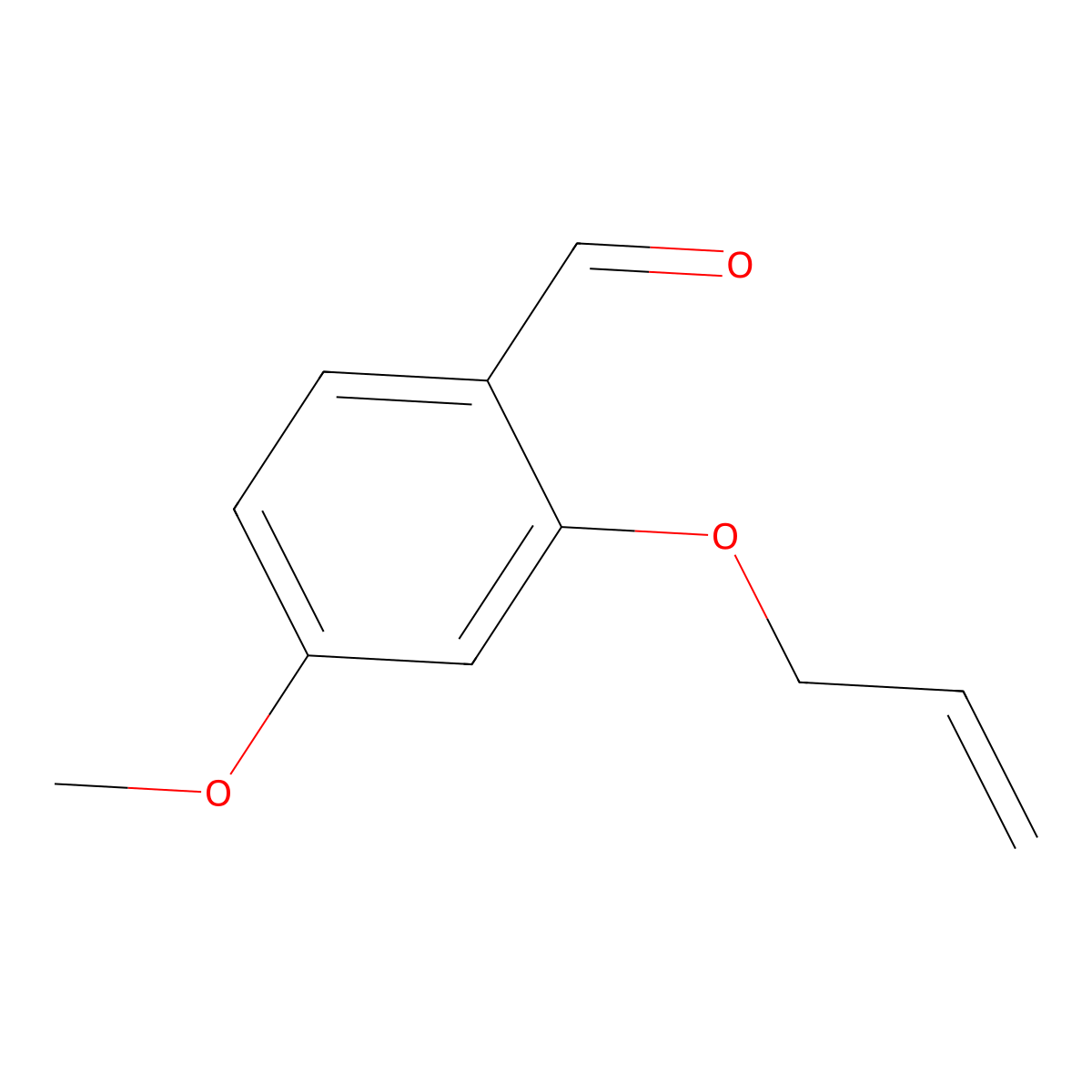 2-Allyloxy-4-methoxy-benzaldehyde molecular structure, CAS 71186-58-8