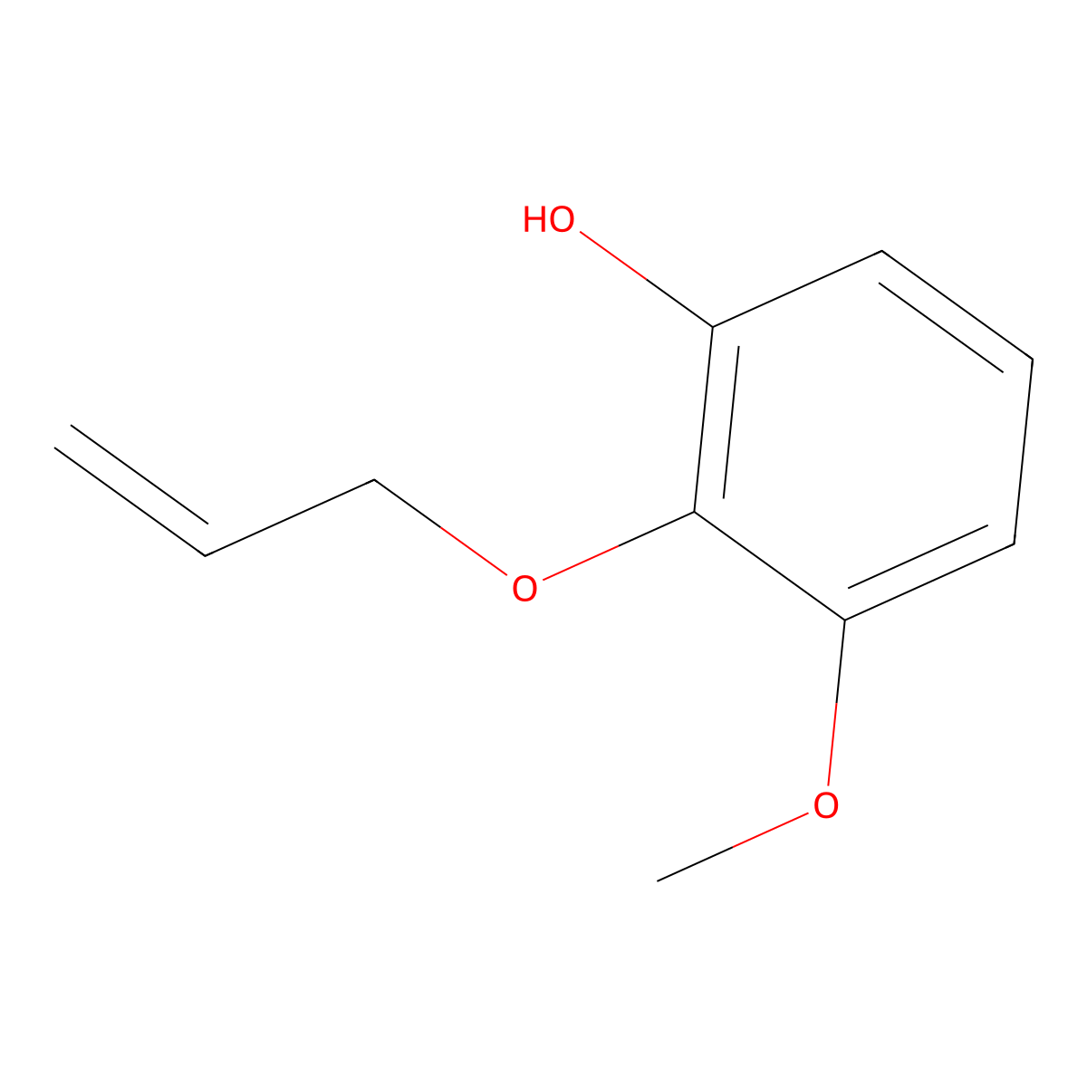 3-Methoxy-2-(2-propenyloxy)phenol molecular structure, CAS 71186-63-5