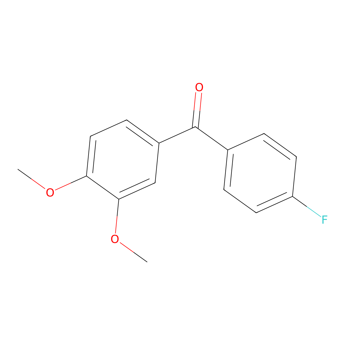 (3,4-Dimethoxyphenyl)(4-fluorophenyl)methanone molecular structure, CAS 71186-85-1