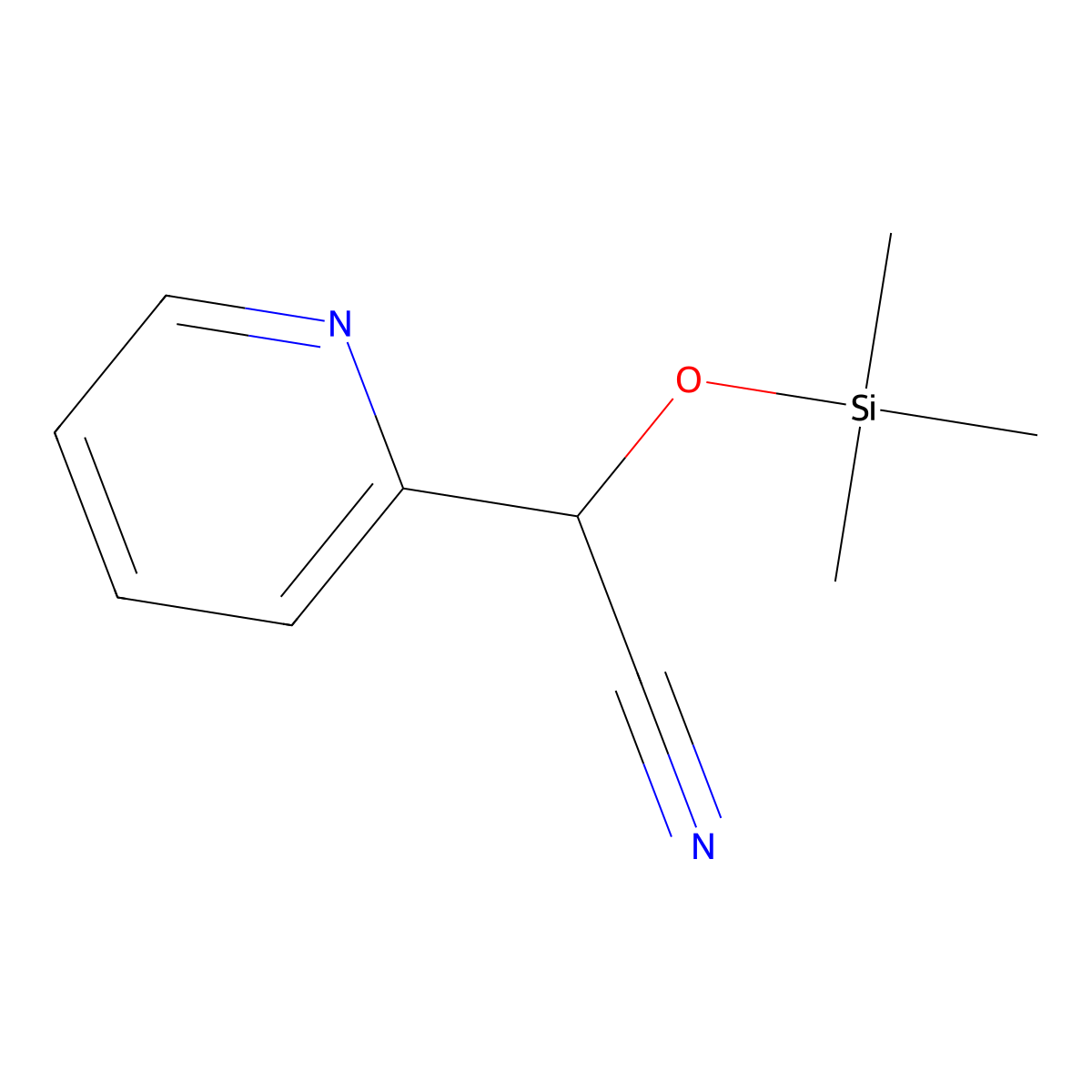 2-(Pyridin-2-yl)-2-[(trimethylsilyl)oxy]acetonitrile molecular structure, CAS 71189-77-0