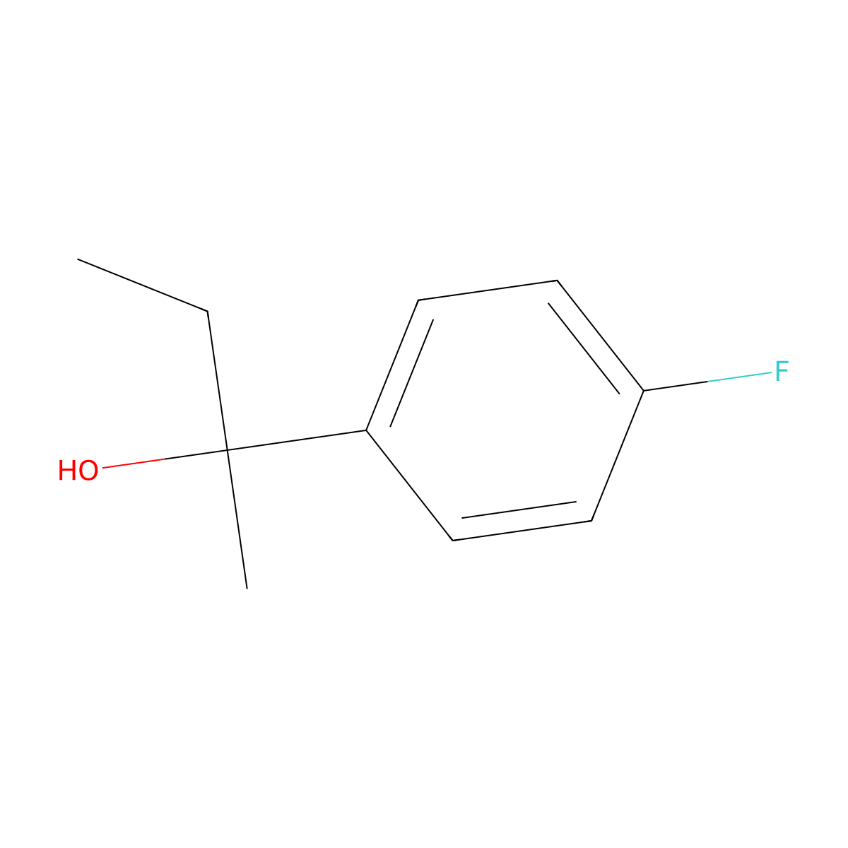 2-(4-Fluorophenyl)butan-2-ol molecular structure, CAS 7119-12-2