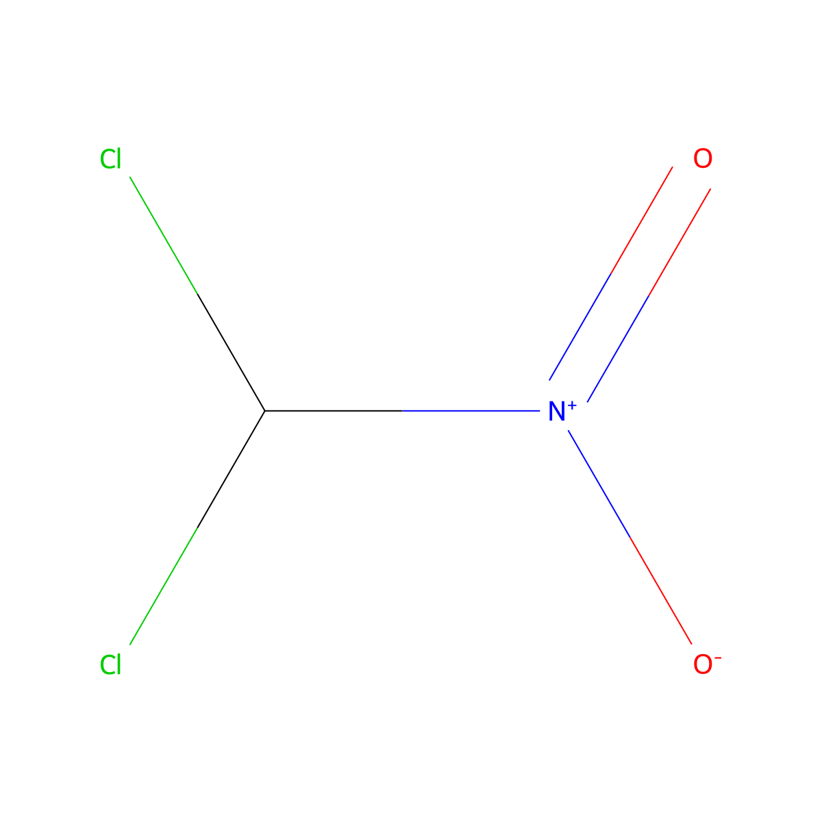 Dichloronitromethane molecular structure, CAS 7119-89-3