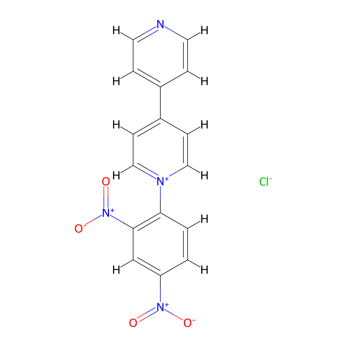 1-(2,4-Dinitrophenyl)-[4,4'-bipyridin]-1-ium chloride molecular structure, CAS 71190-35-7