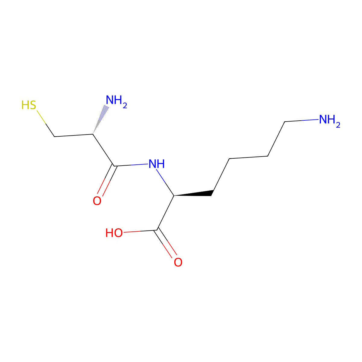 Cysteinyllysine molecular structure, CAS 71190-90-4
