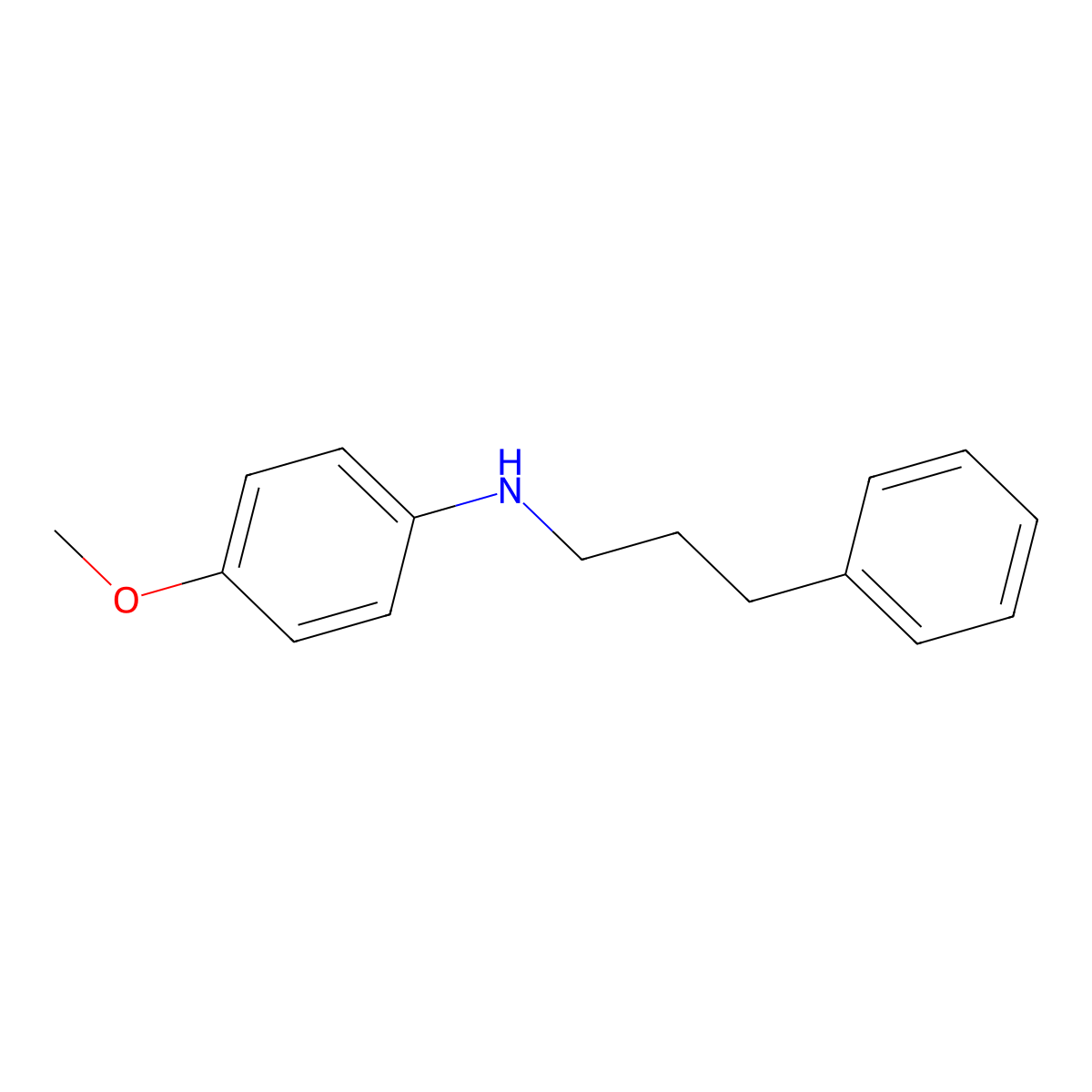 4-Methoxy-N-(3-phenylpropyl)aniline molecular structure, CAS 71193-46-9