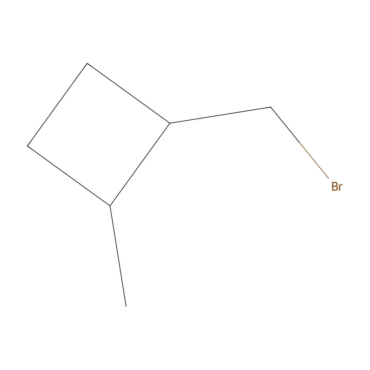 rac-(1R,2S)-1-(bromomethyl)-2-methylcyclobutane molecular structure, CAS 71198-54-4